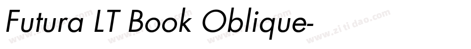 Futura LT Book Oblique字体转换